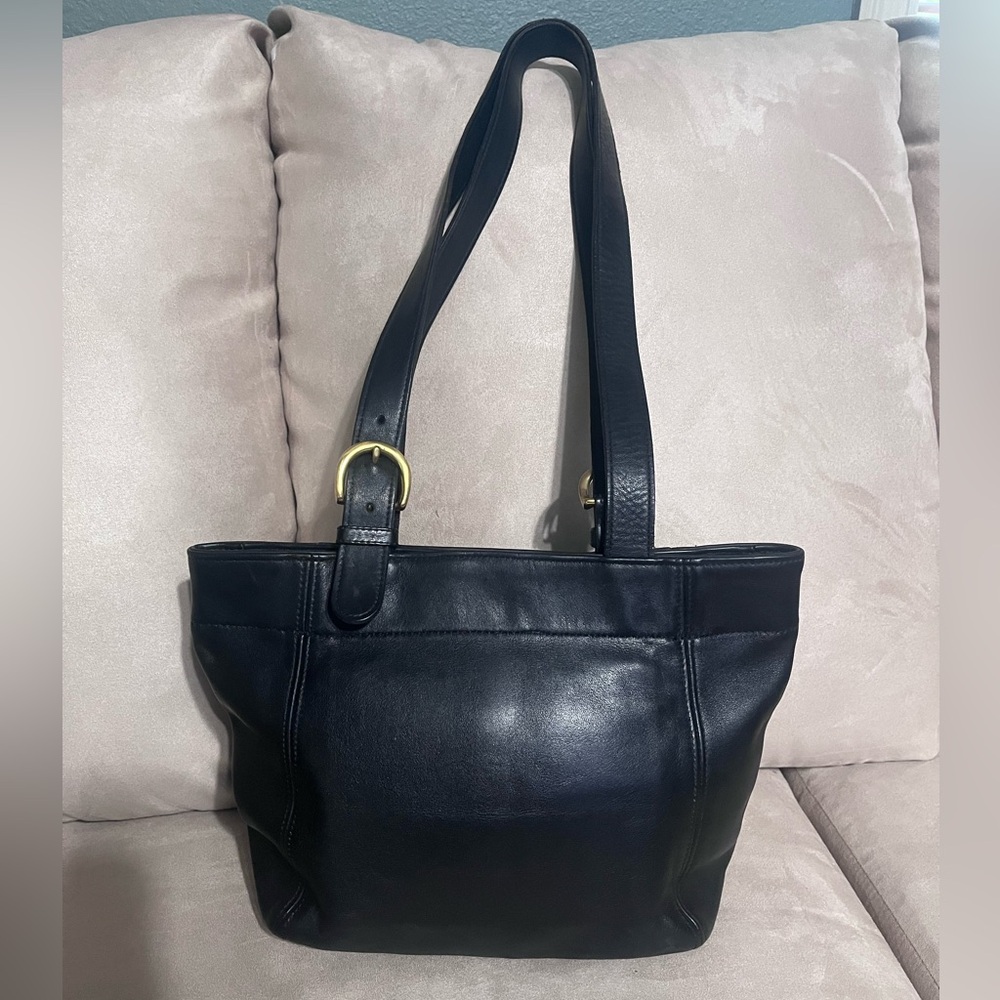 Coach Vintage #4157 Black Leather Soho shoulder Tote Bag